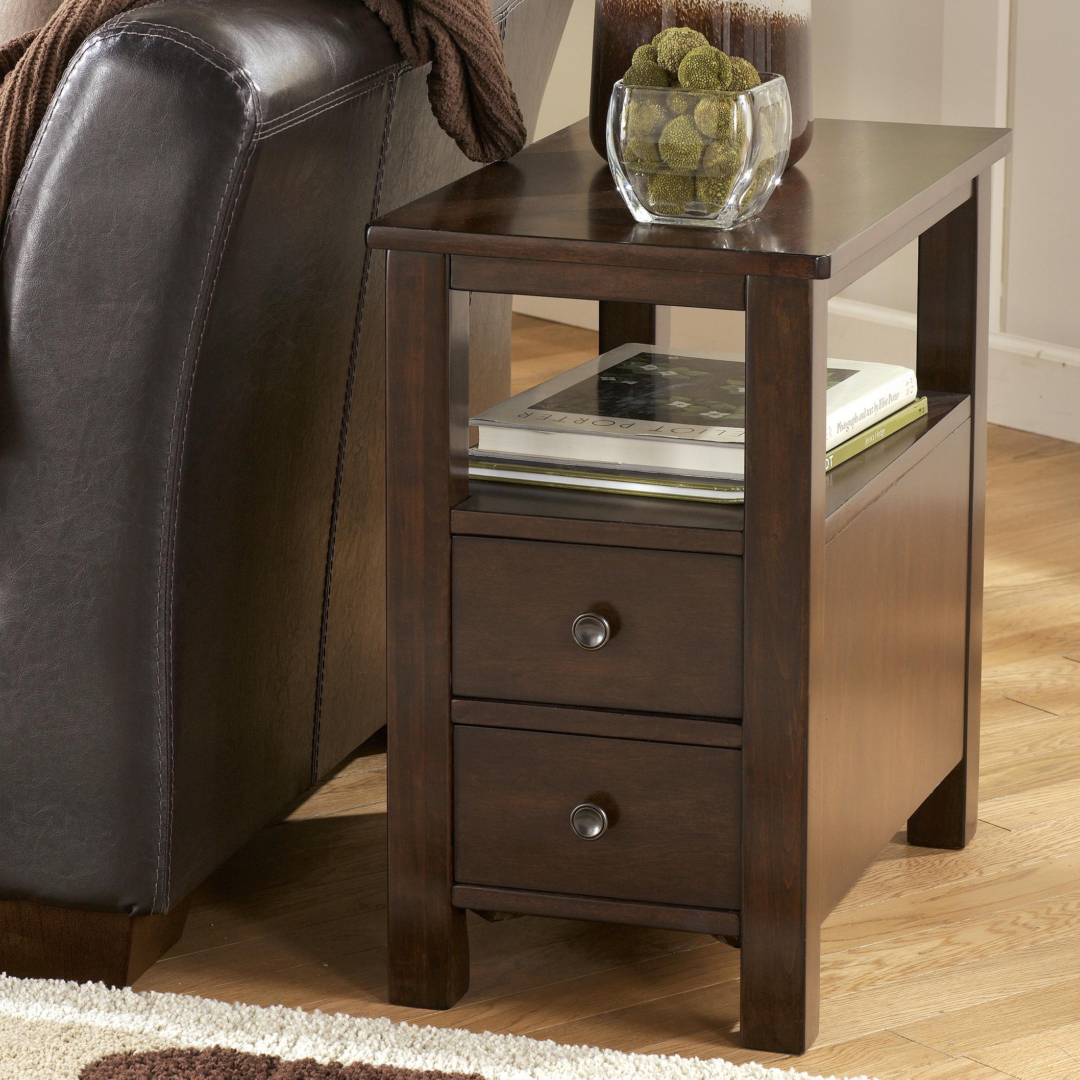 Signature Design by Ashley Marion Chairside Table with Shelf